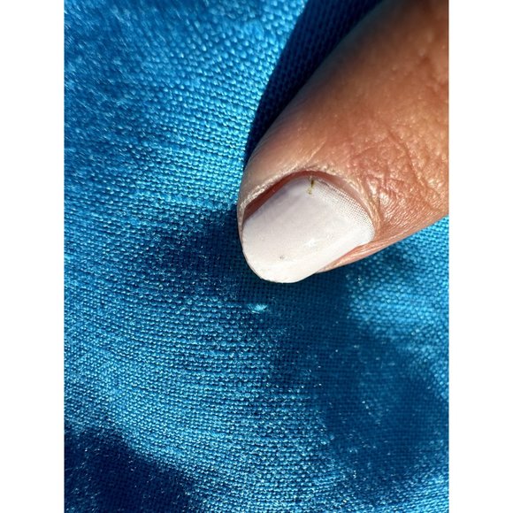 DressBarn Womens Blue 14W Dress Shirt Button Up Short Sleeve Padded Shoulder - Picture 15 of 16